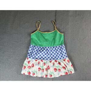 New Matilda Jane Womens Small Happy Free Strawberry Biscotti Spaghetti Strap